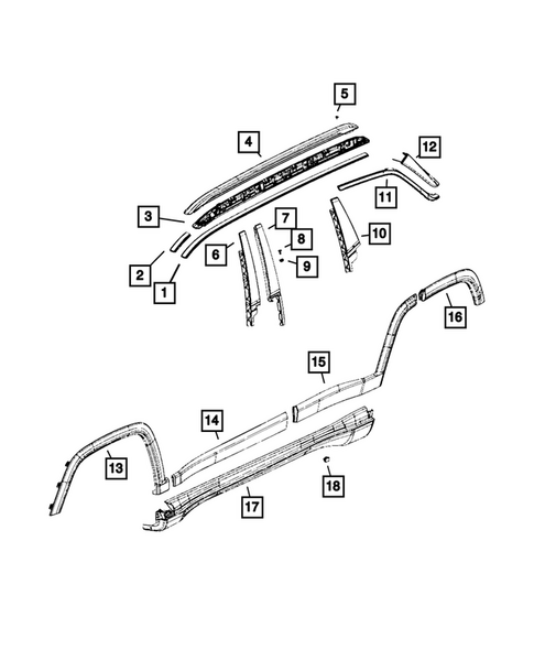 Moldings and Ornamentation for 2020 Jeep Compass #0