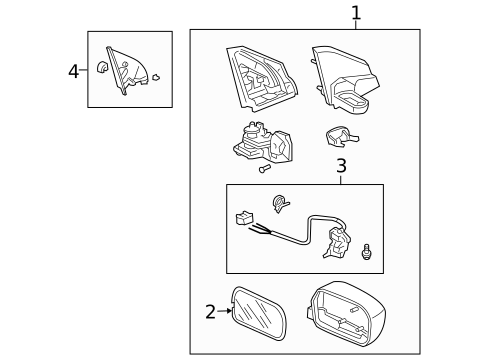 Outside Mirrors for 2005 Honda Civic #2
