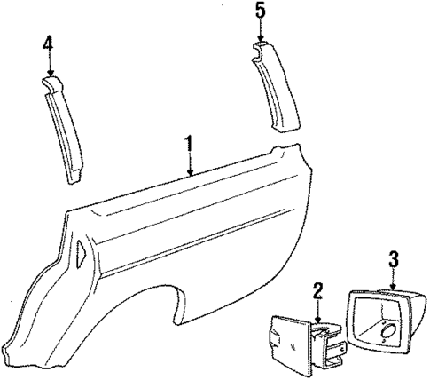 Quarter Panel & Components for 1993 Volvo 240 #1