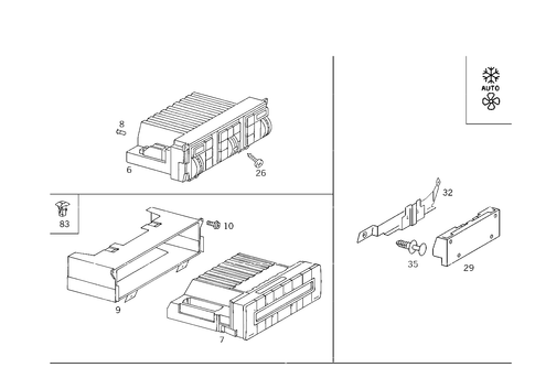 Operating Unit for 1993 Mercedes-Benz 400SEL #1