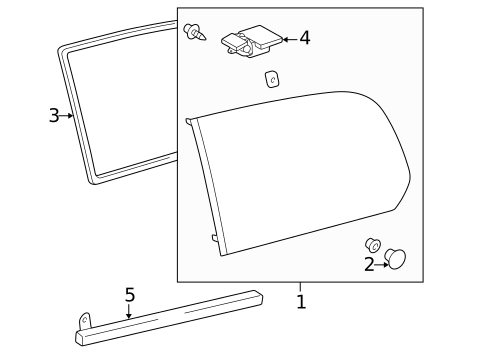 Quarter Window for 2006 Lexus LX470 #1