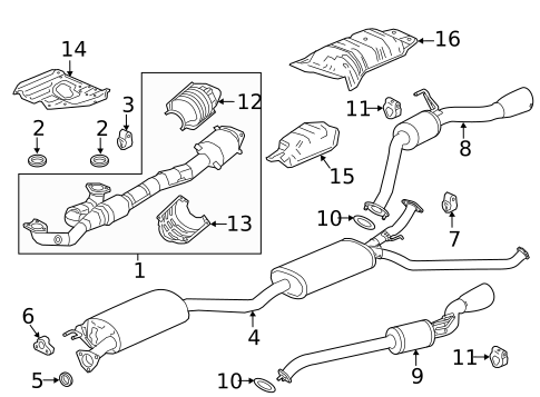 Exhaust Components for 2023 Honda Ridgeline #0