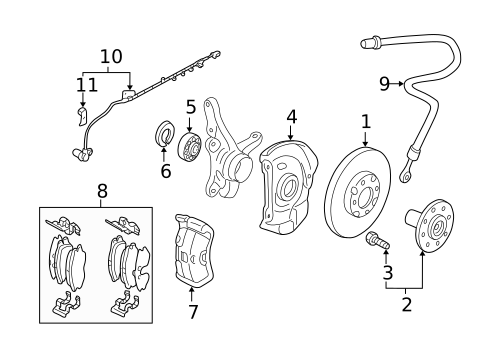 Brake Components for 2003 Hyundai Elantra #0