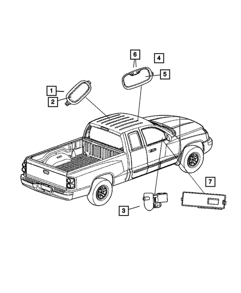 Lamps - Front, Rear and Courtesy for 2006 Dodge Dakota #1