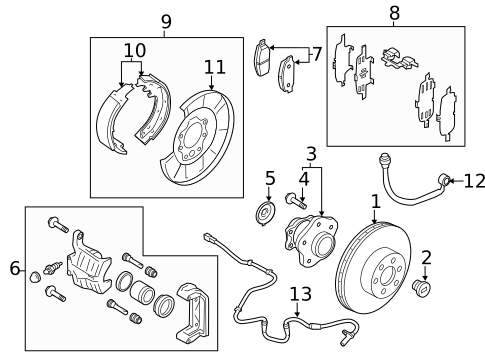 Brake Components for 2012 Nissan Quest #1
