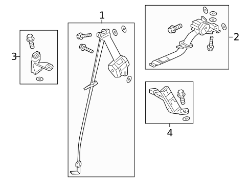 Seat Belt for 2016 Acura RDX #1