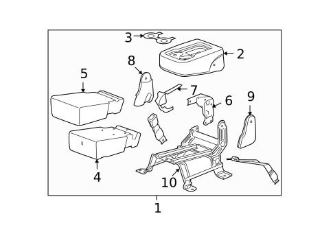 Front Seat Components for 2007 Cadillac Escalade ESV #4