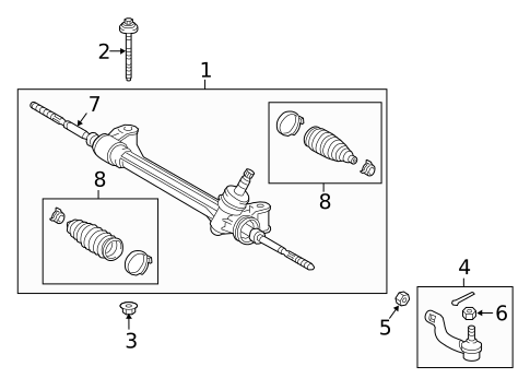 Steering Gear & Linkage for 2020 Lexus NX300 #0