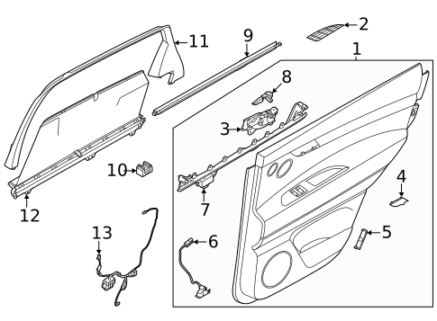 Interior Trim - Rear Door for 2023 Genesis GV80 #0