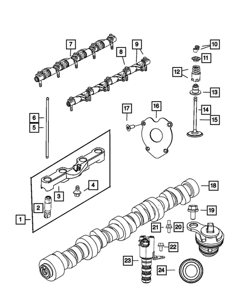 Camshaft and Valve for 2014 Ram 3500 #1