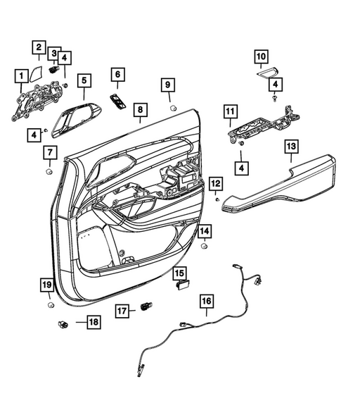 Door Trim Panels - Front and Rear for 2021 Chrysler Pacifica #0