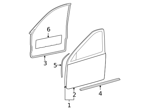 Door & Components for 2002 Mercedes-Benz C240 #0
