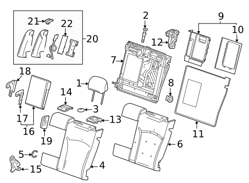 Rear Seat Components for 2017 Buick Regal #0