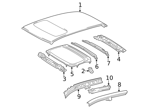 Roof & Components for 2003 Lexus IS300 #1