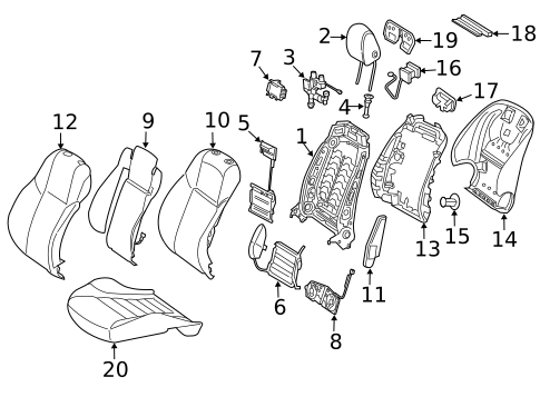 Passenger Seat Components for 2022 Mercedes-Benz CLS450 #0