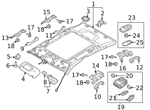 Interior Trim - Roof for 2018 Kia Optima #0