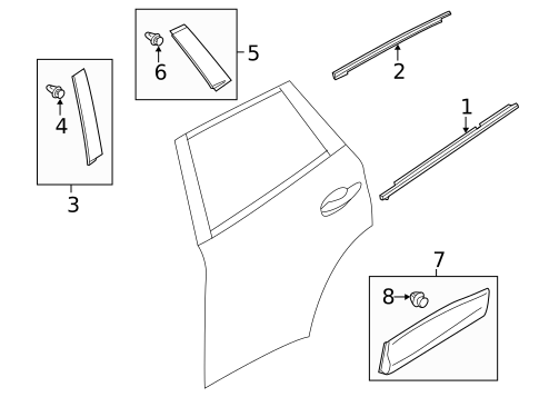 Exterior Trim - Rear Door for 2020 Mazda CX-5 #0