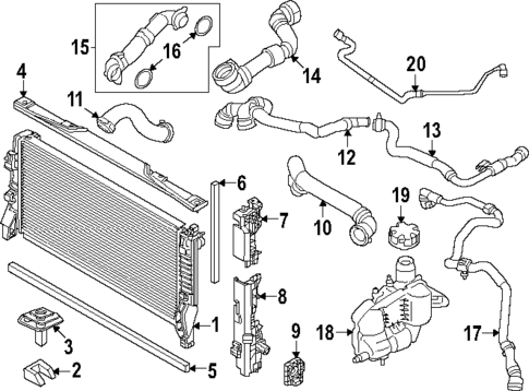 Radiator & Components for 2025 BMW X1 #0