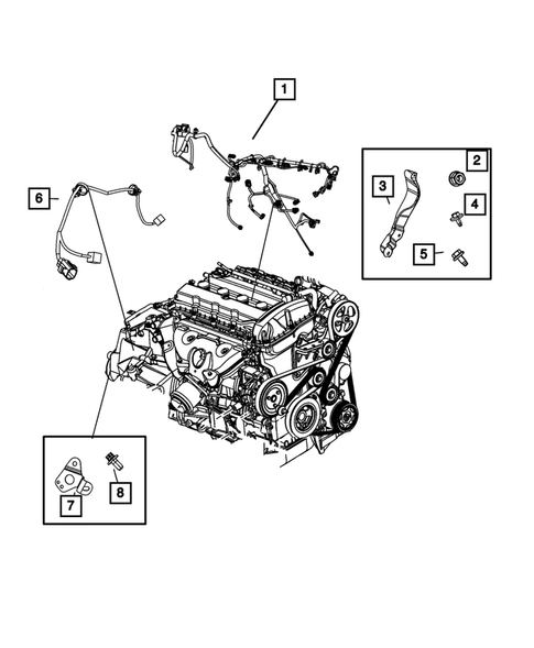 Wiring-Engine & Related Parts for 2007 Dodge Caliber #0