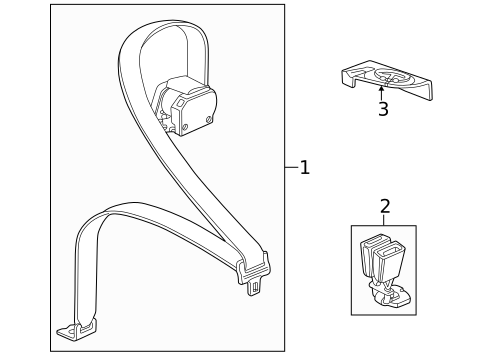 Seat Belt for 2001 Jaguar XK8 #1