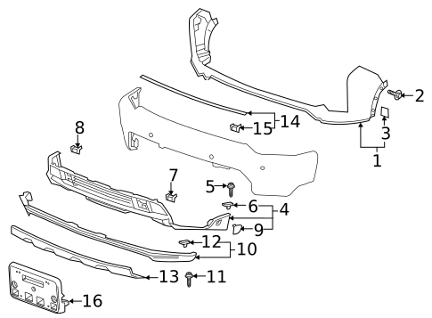 Exterior Trim - Front Bumper for 2022 Chevrolet Silverado 3500 HD #0