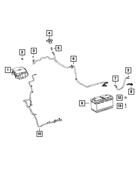 Battery, Battery Tray and Cables for 2019 Jeep Grand Cherokee #2