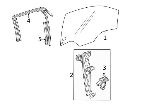 Glass - Rear Door for 2023 Chevrolet Bolt EUV #0