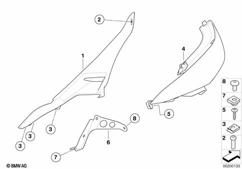 Motorcycle Trim Section, Windshield for 2016 BMW-Motorrad K 1300 S #3