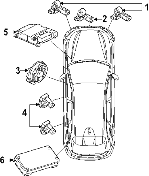 Air Bag Components for 2025 Audi Q6 e-tron #1