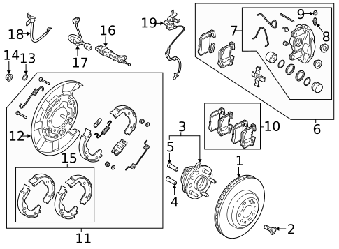 Rear Brakes for 2020 Kia Stinger #1