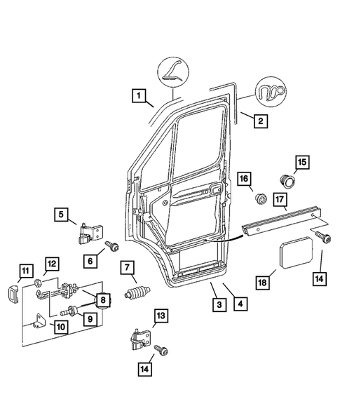 Front Door for 2005 Dodge Sprinter 3500 #0