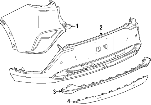 Bumper & Components - Rear for 2025 Buick Envista #3