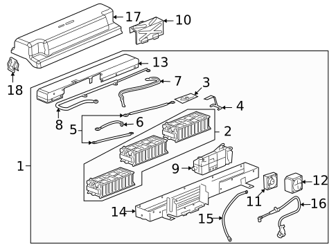 Battery & Related Components for 2010 Chevrolet Malibu #1