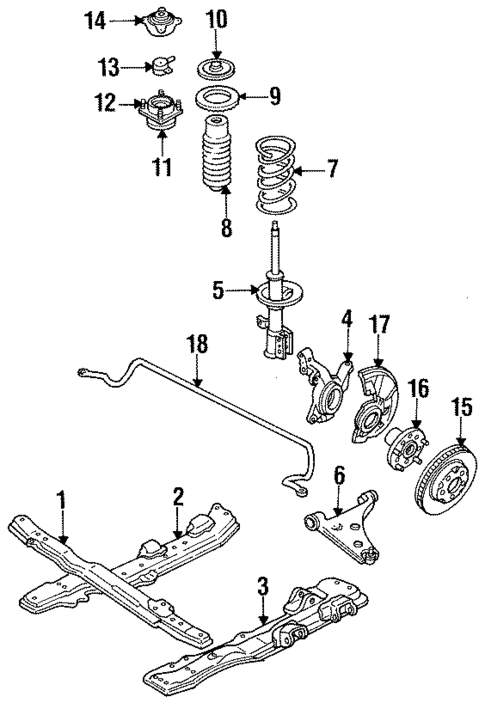 Stabilizer Bar & Components for 1989 Ford Probe #0