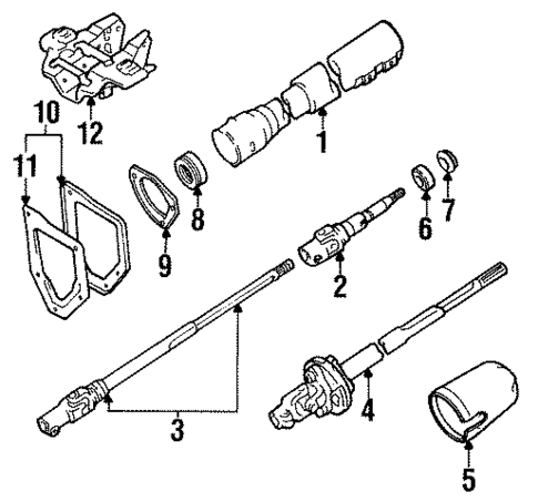 Steering Column Assembly for 1986 Toyota Pickup #3