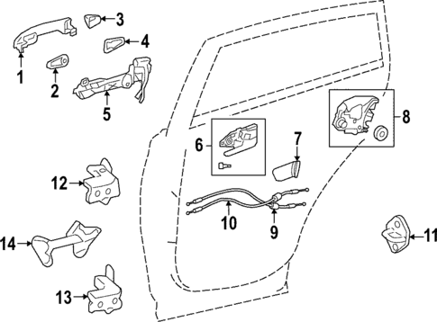 Rear Door for 2022 Toyota Corolla Cross #1