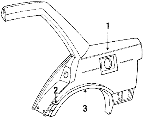 Quarter Panel & Components for 1989 Honda Civic #0