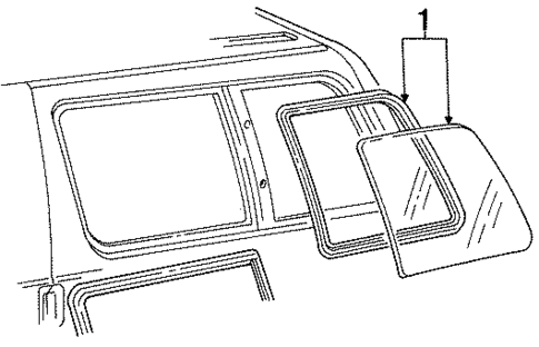 Glass - Side Panel for 1988 Ford Aerostar #1