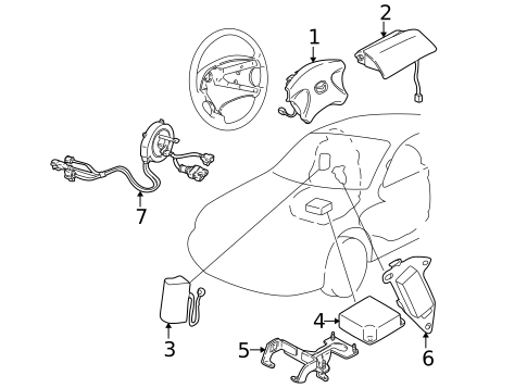Air Bag Components for 1999 Mazda 626 #0