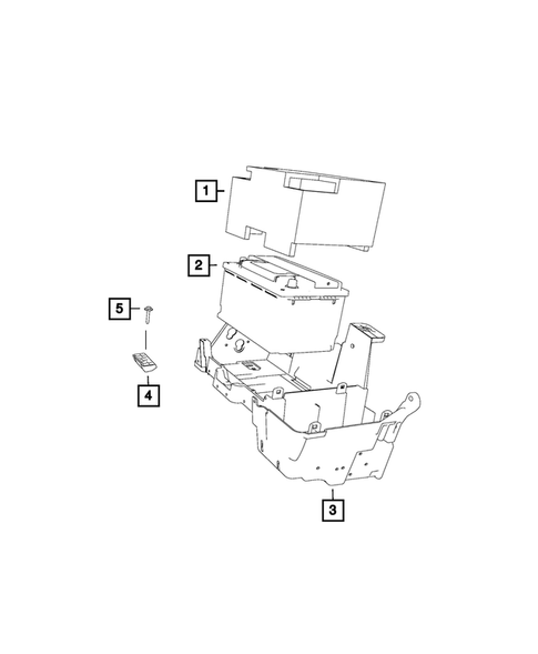 Battery, Battery Tray and Cables for 2017 Ram 2500 #0