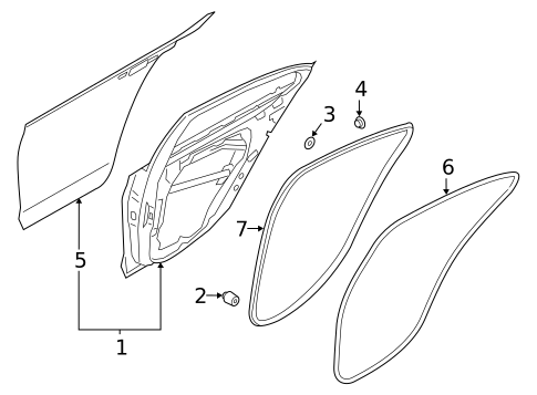 Door & Components for 2021 Genesis G70 #0