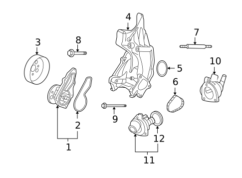 Water Pump for 2008 Honda Accord #1