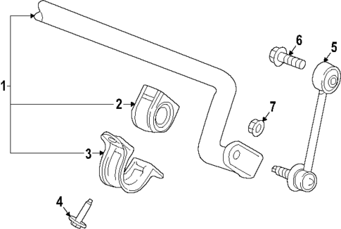 Stabilizer Bar & Components for 2025 GMC Acadia #0