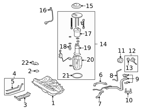 Fuel System Components for 2012 Toyota Venza #0
