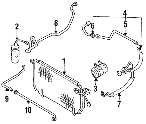 Condenser, Compressor & Lines for 1992 Nissan 240SX #0