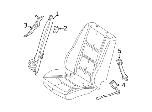 Rear Seat Belts for 2010 Ford Fusion #1