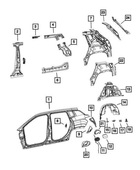 Aperture Panel and Pillar Supports for 2017 Jeep Compass #0