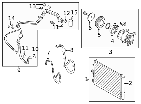 Condenser, Compressor & Lines for 2011 Kia Soul #0