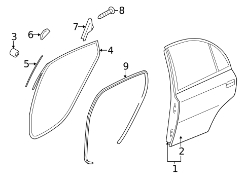 Door & Components for 2012 Hyundai Accent #0