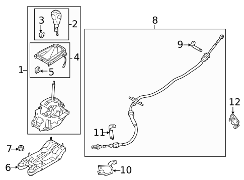 Gear Shift Control for 2015 Ford Fusion #0